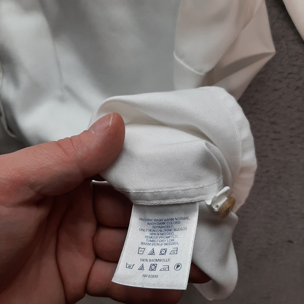 Kwik Star Shirt Womens 1X White Replacement Employee Uniform Workwear Button Up - Picture 8 of 8